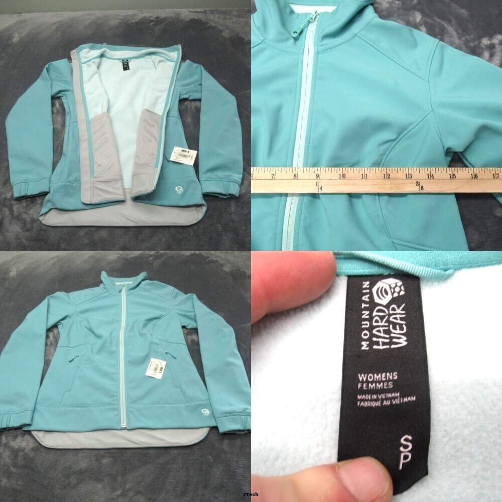 Mountain Hardwear Solamer Jacket Womens Small Teal Lightweight Performance NEW